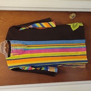 Peppermint Bay Colorful Striped Tunic Sz Small